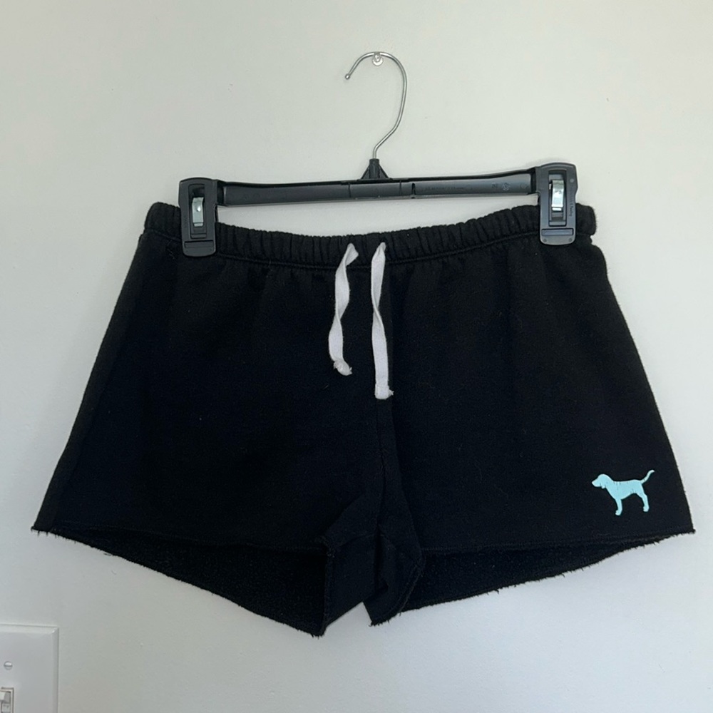 vs pink shorts sweatpants material